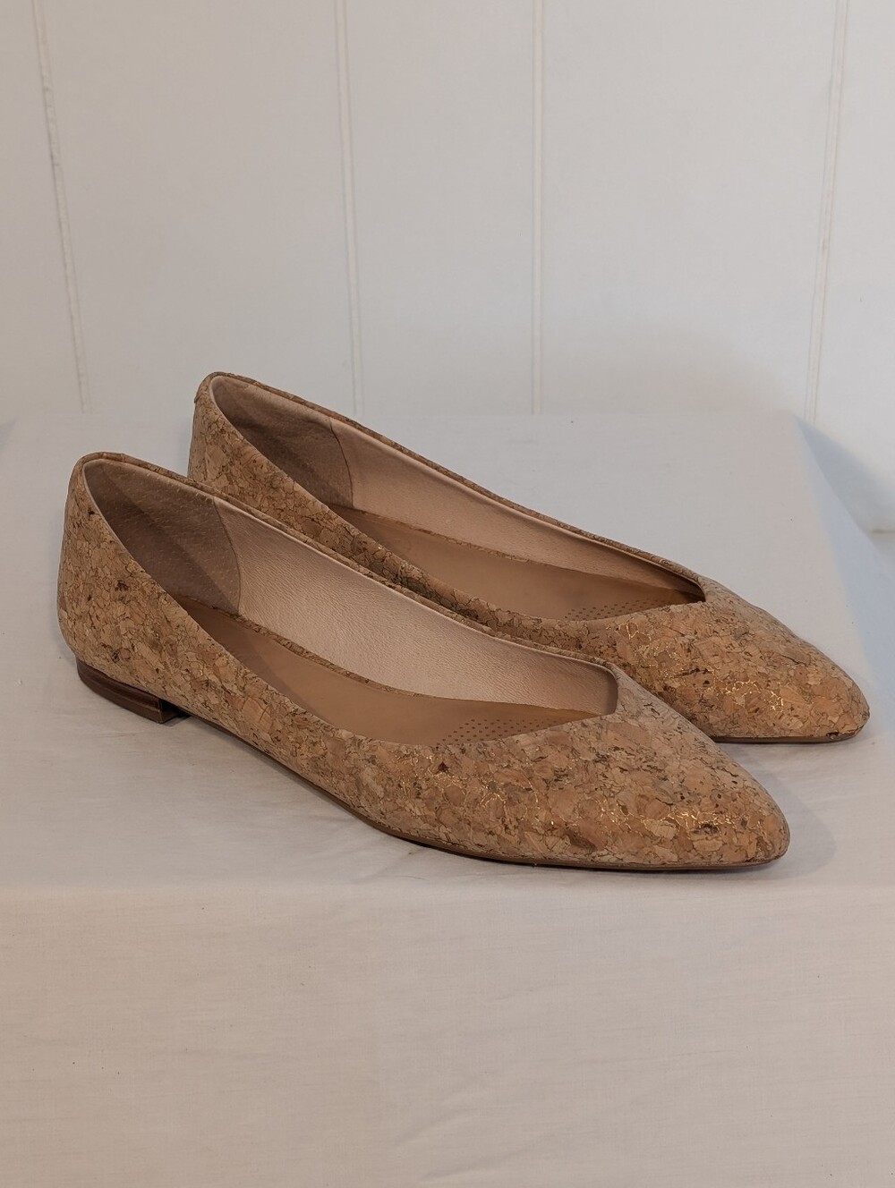 Corso Como Cork Pointed Ballet Flats - Natural Cork
